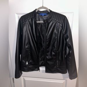 Black leather jacket